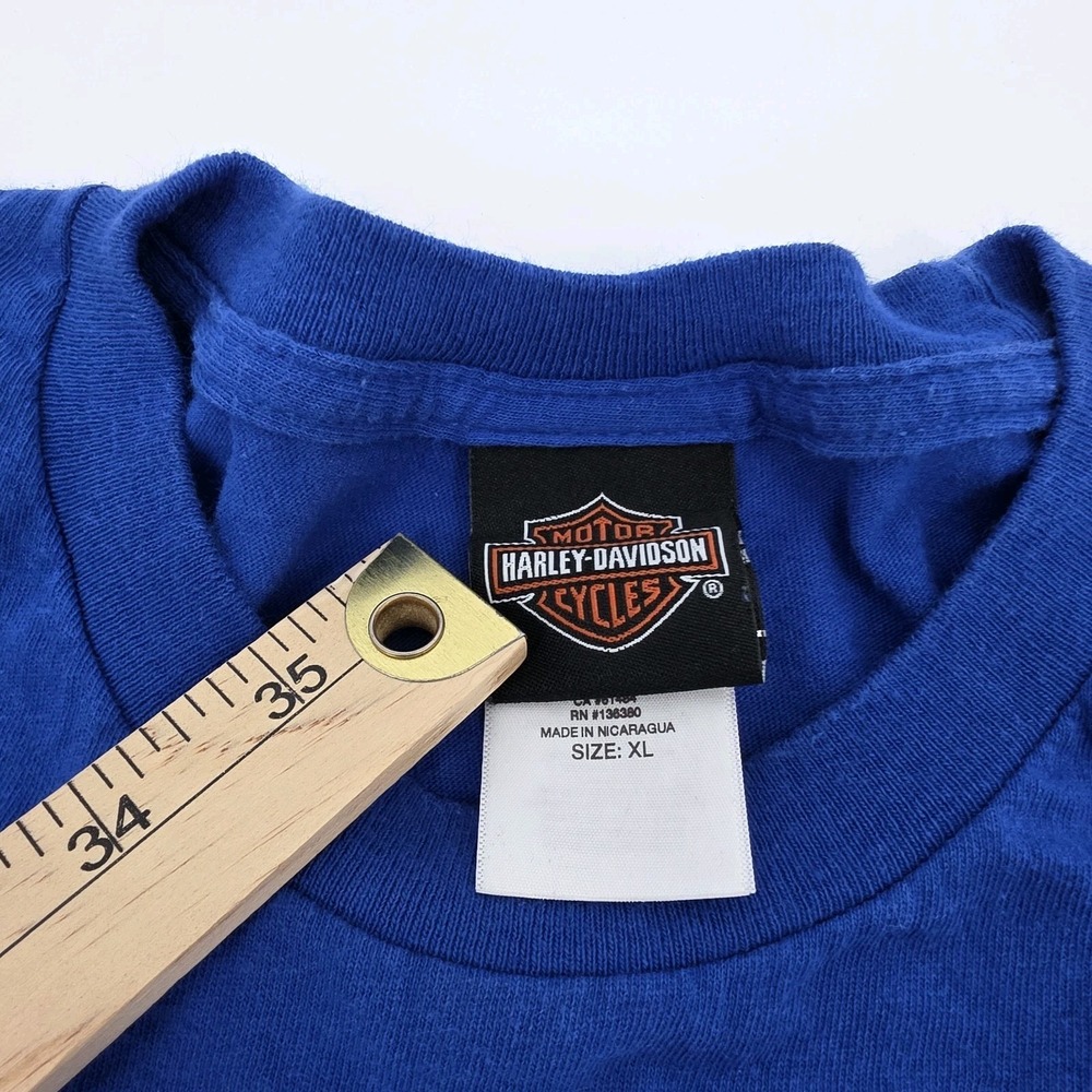 Harley Davidson Savannah GA T Shirt Mens XL Biker Motorcycle Blue Moto Classic - Picture 7 of 7